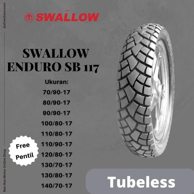 ZAPAFIRT56 - BAN SWALLOW STREET ENDURO UKURAN 110/80-17 110/90-17 120/80-17 130/80-17 130/70-17 140/