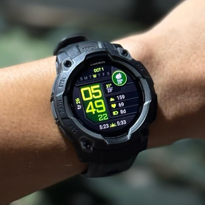 Garmin Instinct 3 Amoled 45Mm Black Smartwatch Jam New Best Quality 100% Original