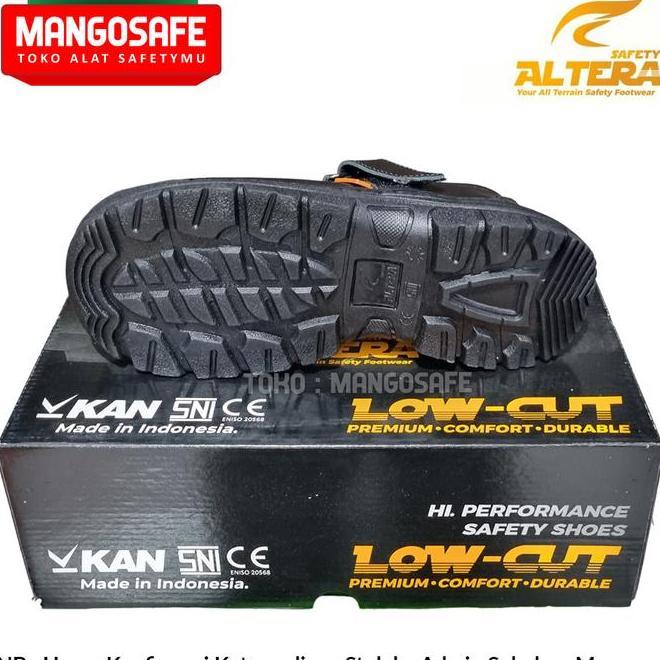 Altera Athena Sepatu Safety Proyek Wanita Pendek Hitam / Women Safety Shoes Tapak Nitrile Ikat Perek