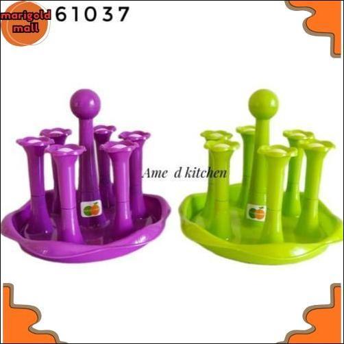 Grosir Tempat Gelas 6 Pcs Tg 1037 Golden Sunkist