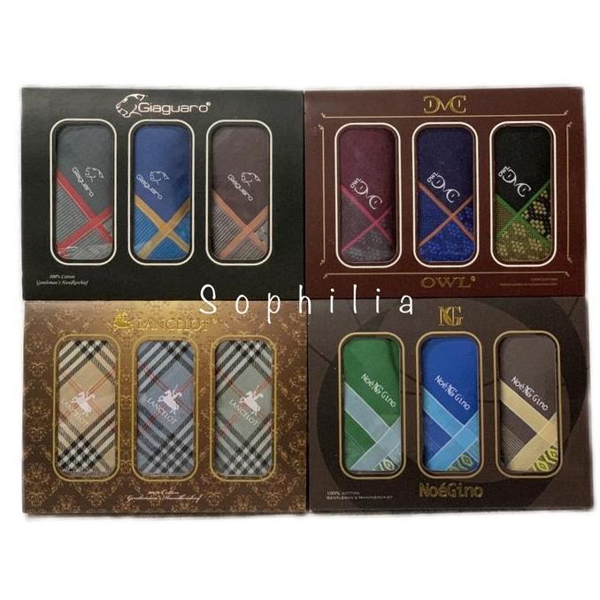 sapu tangan cotton cowok pria lelaki katun halus import isi 6pcs