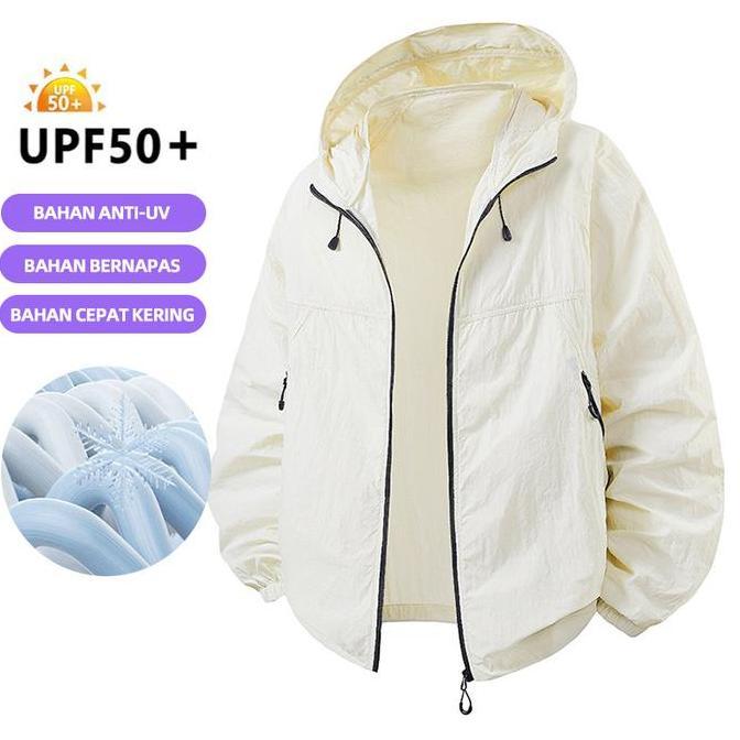 Owngr Jaket Anti UV Pria Jaket Motor Tahan Angin Anti Sinar UV Tahan Air Tahan Noda Minyak Outdoor S