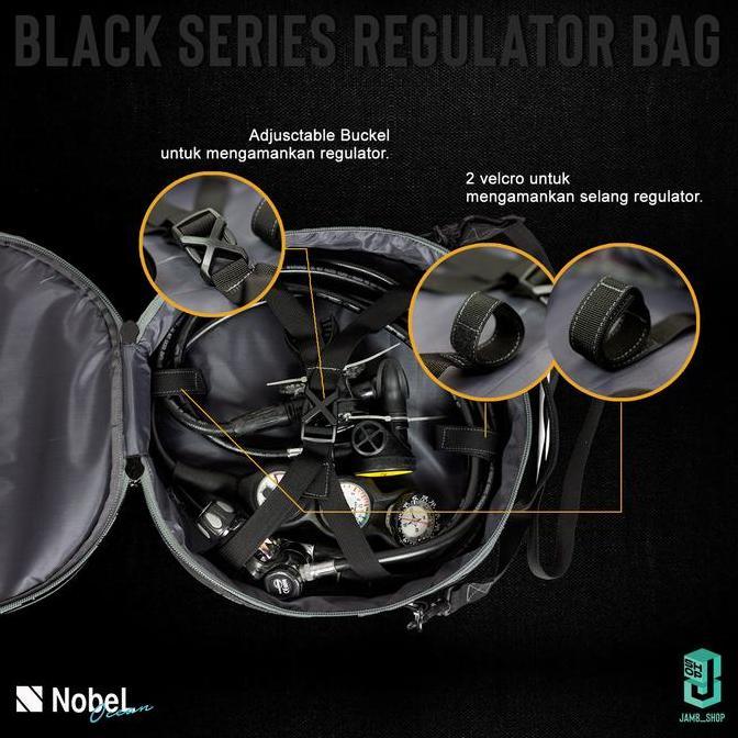 Terjangkau Black Series Regulator Bag|Tas Regulator Diving|Nobeloutdoor|Scuba Diving