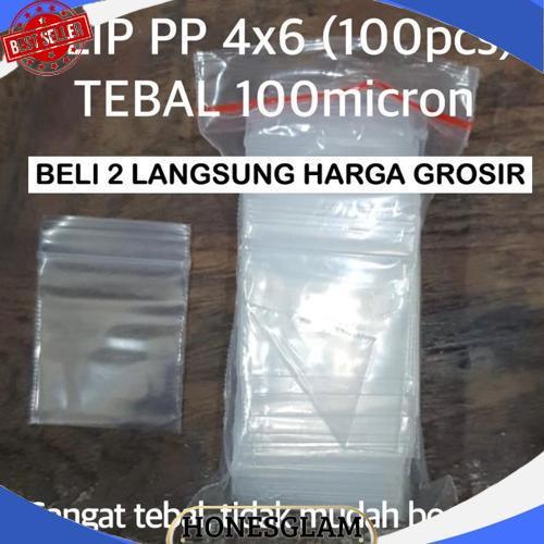 Murah Plastik Klip Pp 4X6 Tebal 100 Micron Klip Putih Zipper