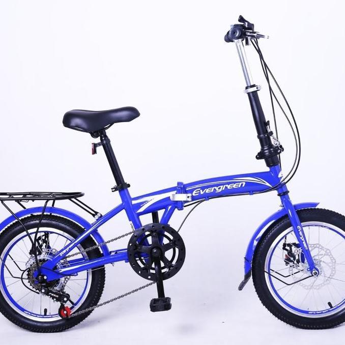 Sepeda Lipat 16 Inc Evergreen 7 Speed Rem Cakram Discbrake