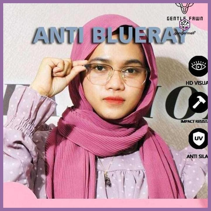 (GLASSES) FRAME KACAMATA ANTIRADIASI STYLE KOTAK METAL BISA MINUS 1906 SIAP KIRIM