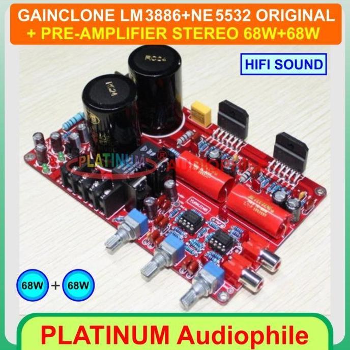 New- LM3886 Amplifier Gainclone 2x68W Original LM3886TF + NE5532