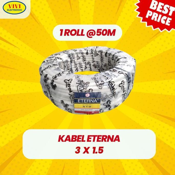 Kabel Listrik Eterna 3 X 1,5 Roll (50 Meter)