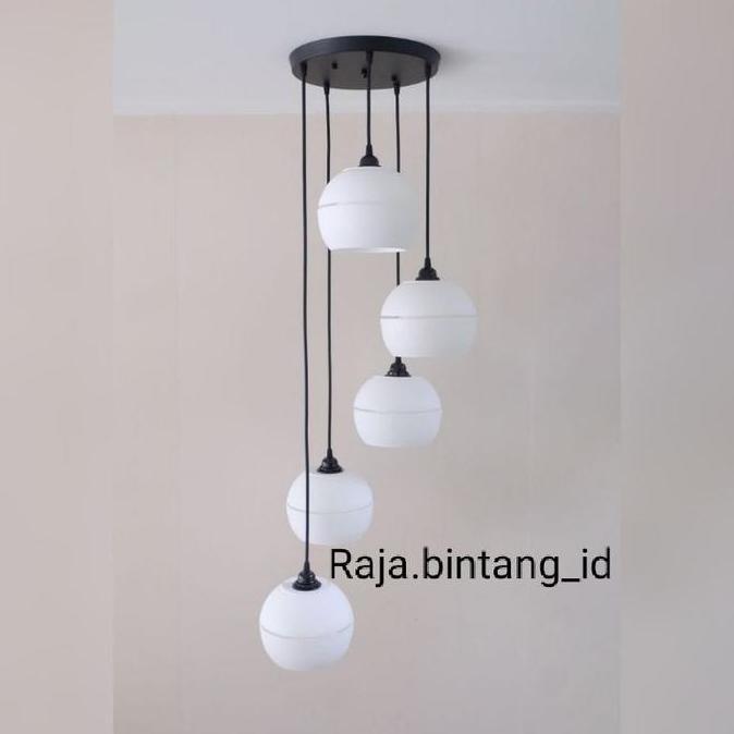 New- Lampu Gantung Minimalis 5 In Modern Vintage Retro Lampu Hias