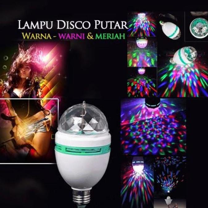 New- STARLUX Lampu Disco Putar Tri Color / LED Disco Warna Warni