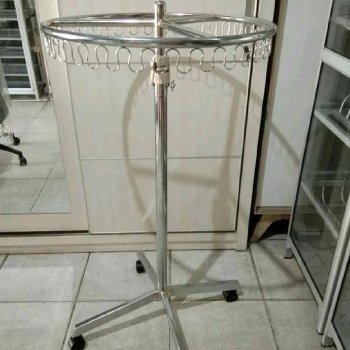 Starindo Jemuran Bulat Besi Chrome Jemuran Gantung Jemuran Gamis