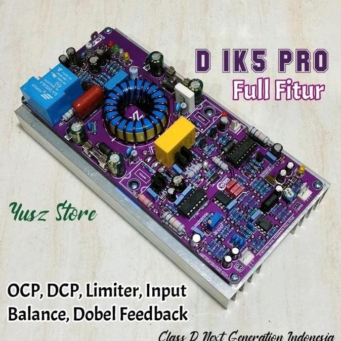 Kit D1K5 Pro Full Fitur Class D 1K5 Power Amplifier Kualitas Terbaik Harga Termurah