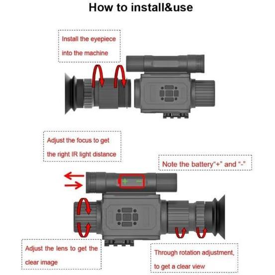 Megaorei Night Vision Teropong Malam Hunting Shooting Kualitas Terbaik Harga Termurah