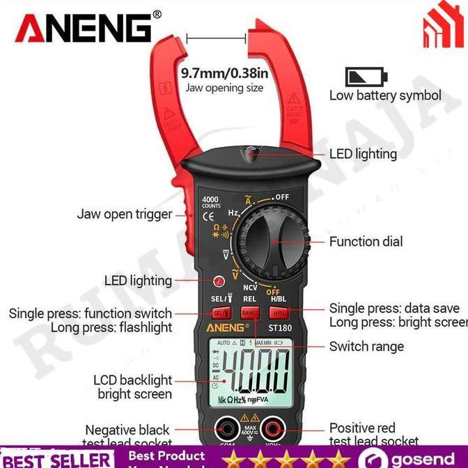 Tang Ampere Multitester Digital Multimeter Meter Watt AC DC Voltage [terbaik]