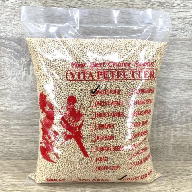 Millet Putih KARUNGAN 25 KG Milet Makanan Burung Lovebird Parkit 1 Kg