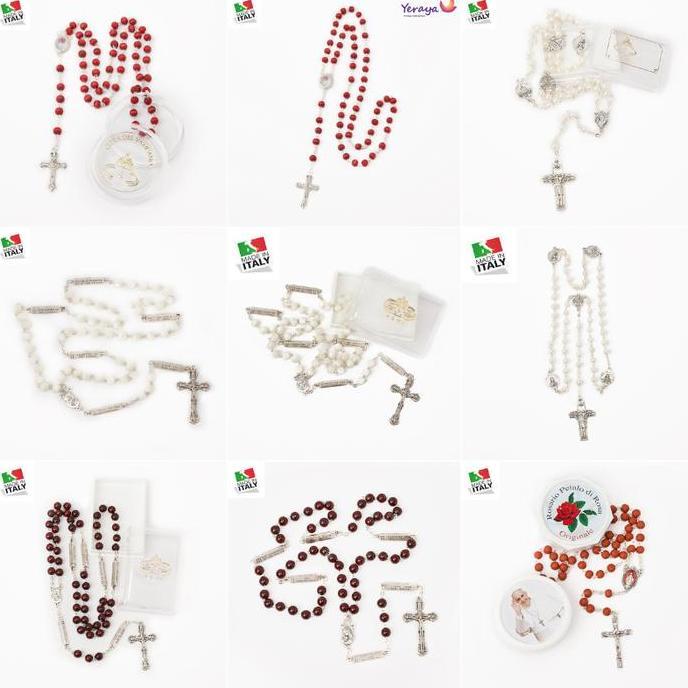 /////] Aneka Rosario Made in Italy Aksesoris Fashion Kalung Salib Katolik