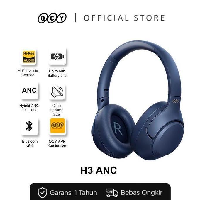 QCY H3 Bluetooth Headphone ANC Over Ear Hi-Res