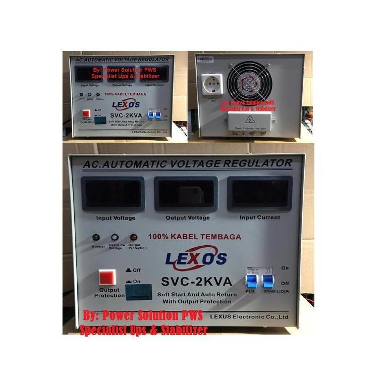 Stabilizer Listrik Rumah Merk Lexos 2000Va Digital Display