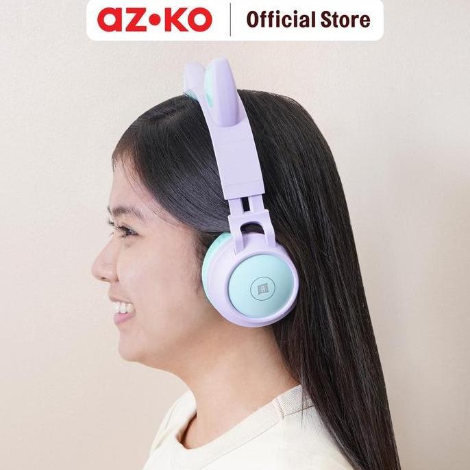 ATARU HEADPHONE BLUETOOTH BT028C - UNGU/HIJAU MINT