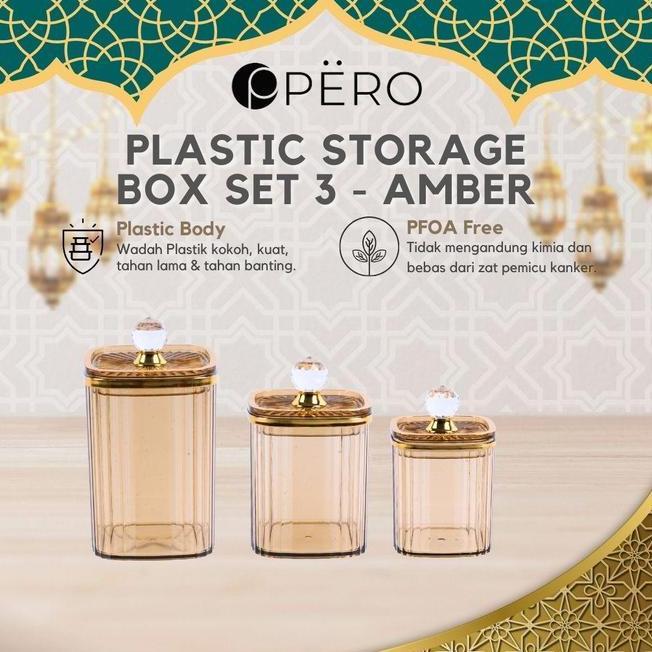 Best Deal Pero Jar Set Of 3 Sealed Pot Toples Set 3 Tutup Kedap Udara Toples Isi 3 Toples Sultan Gol