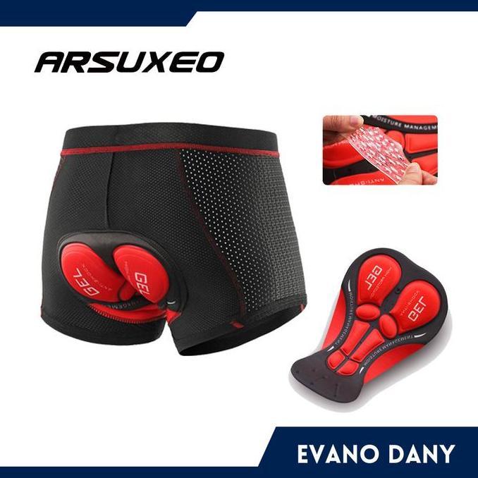Celana Sepeda Arsuxeo / Underware Bicycle Padding Arsuxeo 3D Gel