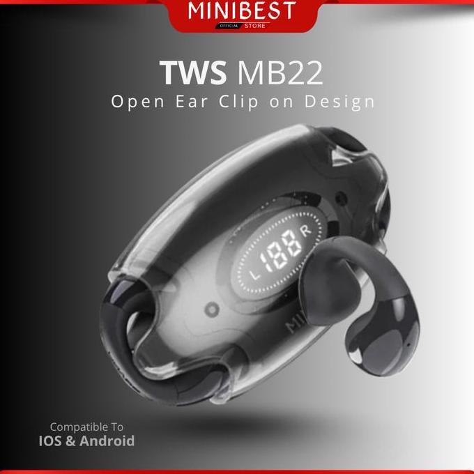 MINIBEST MB22 TWS Earphone Headset Bluetooth V5.3 On EC Ear Clip Wireless Bluetooth Headset Headphon