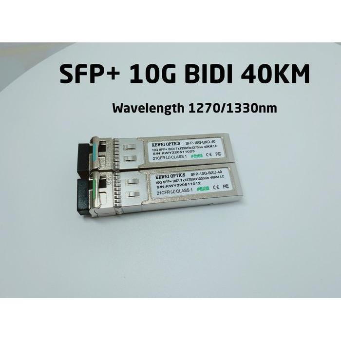 Sfp+ 10G Bidi 40Km Smf Singlecore Lc Sfp-10G-Bd-40Km Singlemode Terlaris Best Quality 100% Original