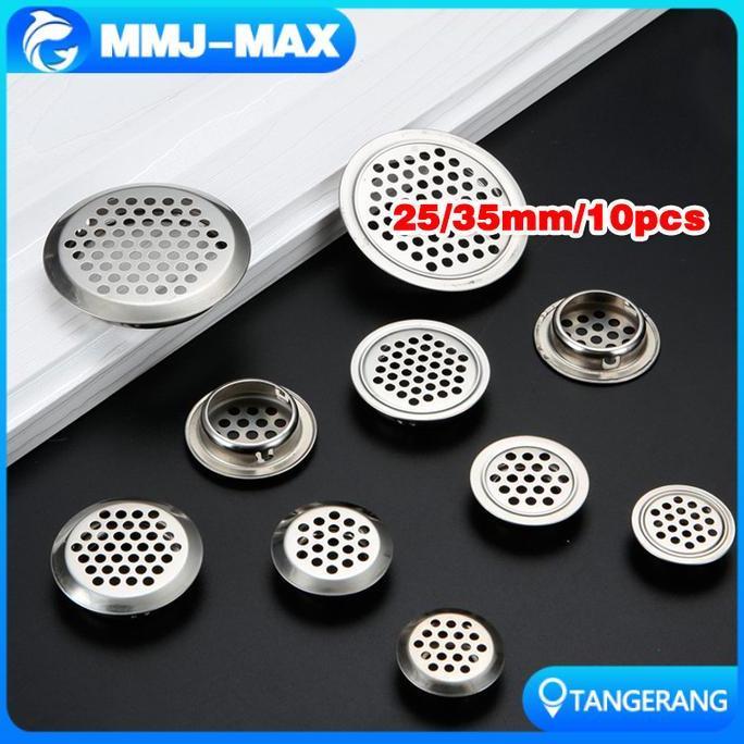 GALGALI 10pcs Saringan Hawa Bulat Stainless /Ventilasi Udara bulat Stainless/ Lubang Saringan Udara 