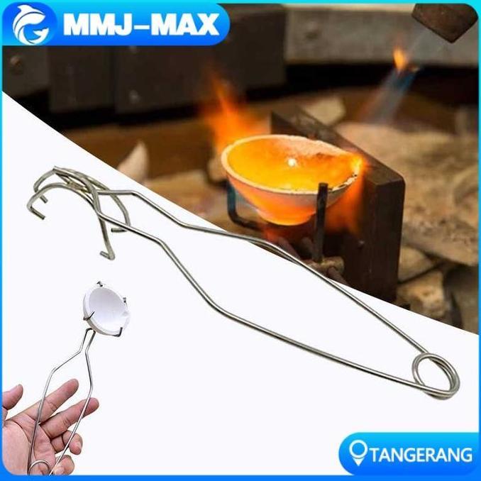 GALGALI Penjepit Mangkuk Peleburan Emas Stainless Steel Untuk Mangkok Kowi Lebur Emas Perak Tembaga