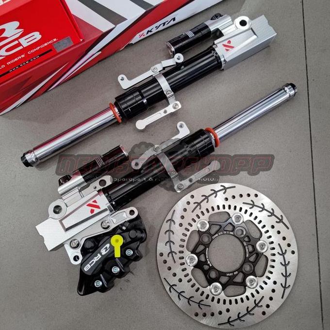 Paketan Pengereman Shockbreaker Shock Skok Depan Tabung Ktc Kyta Sff 27 + Kaliper Rcb S 2 Piston + D