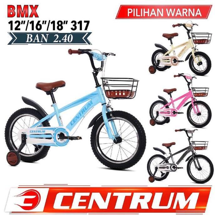 Sepeda Anak Bmx Centrum Keranjang Depan Ukuran 12 Inch Dan 16 Icnch