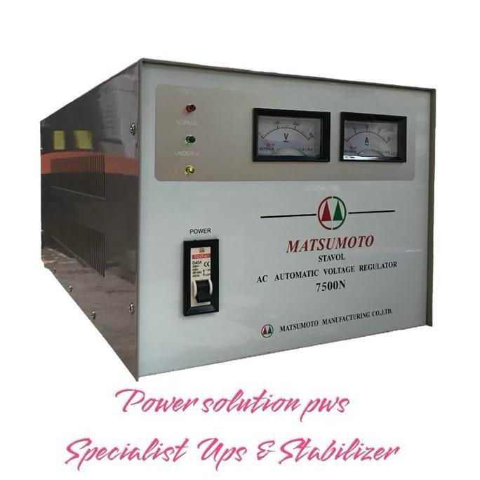 Stabilizer Stavol Matsumoto 7500 Watt 1 Phase Stabiliser Listrik Matsumoto 7500N 7.500Va Single Phas