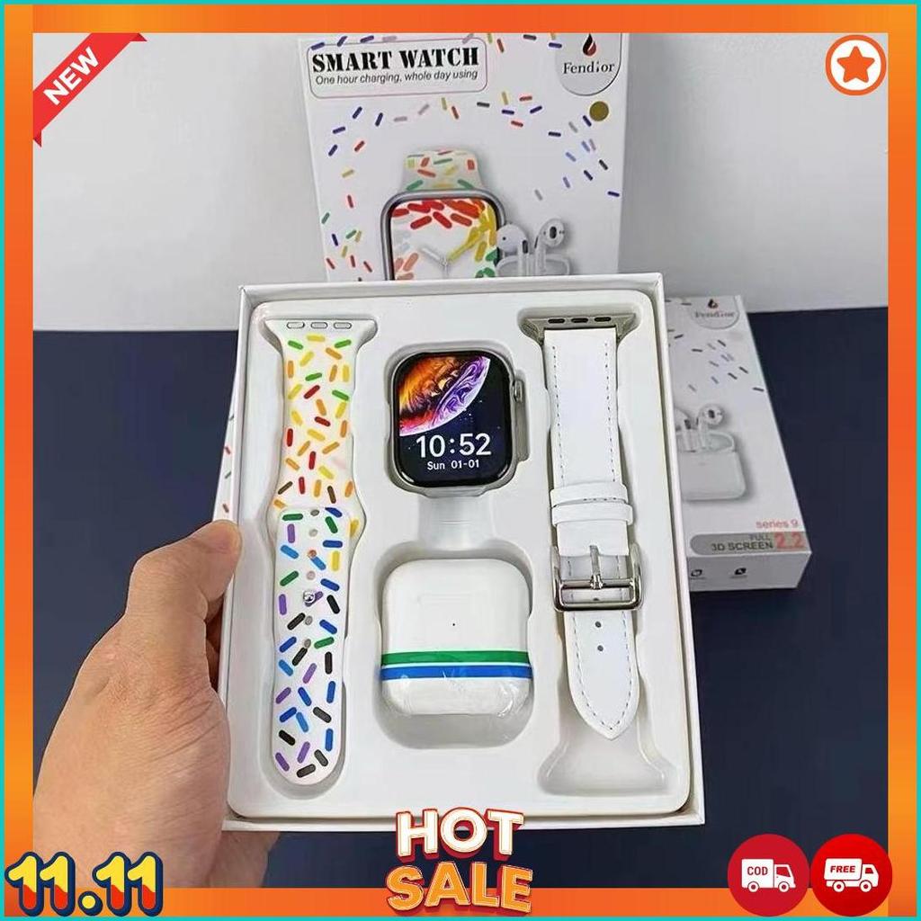 ORIGINAL JAM TANGAN SMARTWATCH S9PRO FREE EARPHONE FREE STRAP KULIT COD