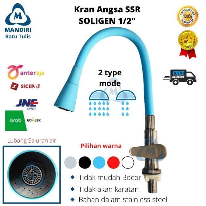 Keran Cuci Piring Angsa Fleksibel Tanam /Kran Angsa Flexible Stainless Asli