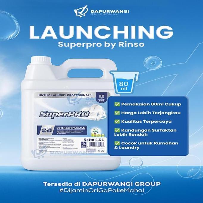 Rinso Superpro Deterjen Matic Cair Jerigen 4500Ml