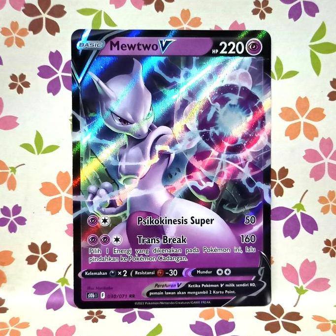 mewtwo V RR pokemon go s10b | 030/071 pokemon tcg indonesia DISKON
