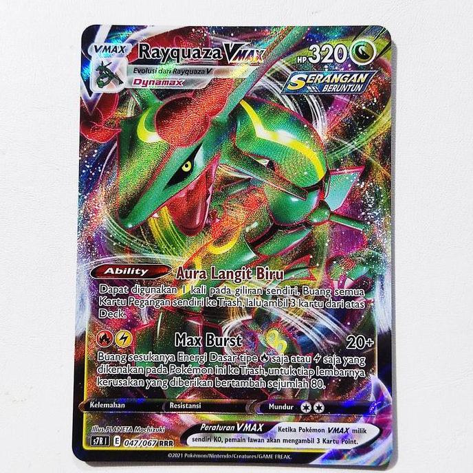 Rayquaza VMAX RRR 047/067 S7R - Kartu Pokemon Indonesia TERBAIK