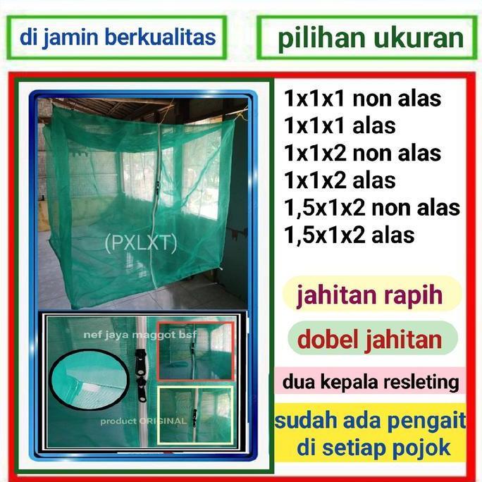 kandang lalat bsf , kandang maggot bsf, jaring kasa hijau GOL