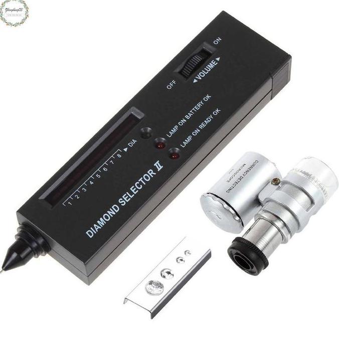 Paket Diamond Tester Ii & Loupe 60X Zoom Selector 2 Berlian Permata