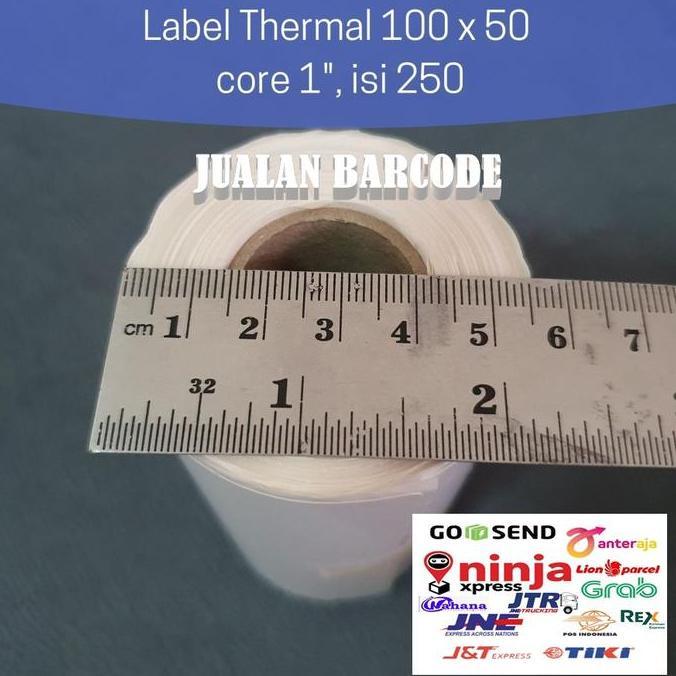 LABEL THERMAL 100 X 50 (1 ) KERTAS STIKER BARCODE 100X50 MM PCS