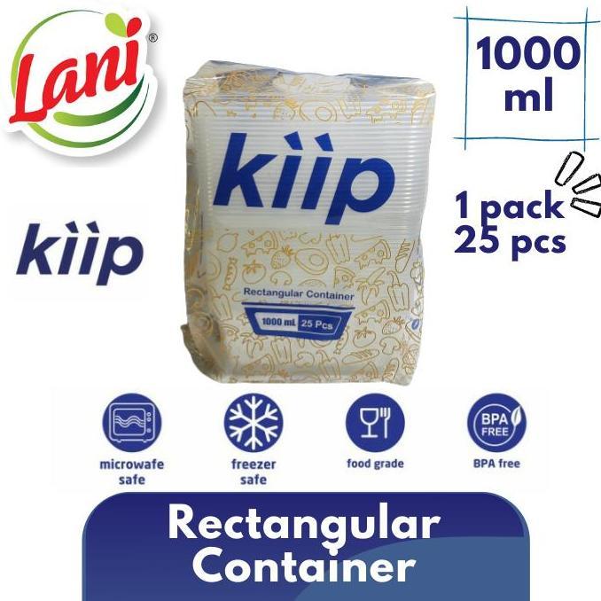 New- Kiip Thinwall Rectangle 1000 ml