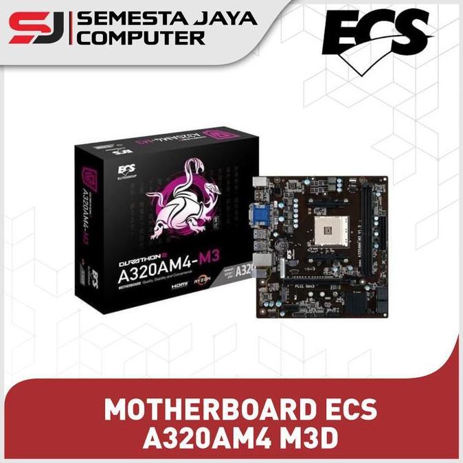 MOTHERBOARD AMD ECS A320AM4 M3D