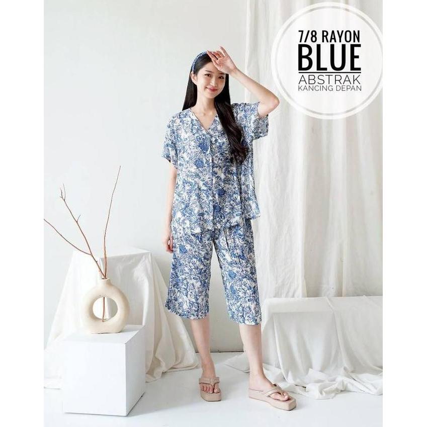 Baju Tidur Wanita/ Piyama Dewasa Celana 7/8 Allsize & Jumbo Import