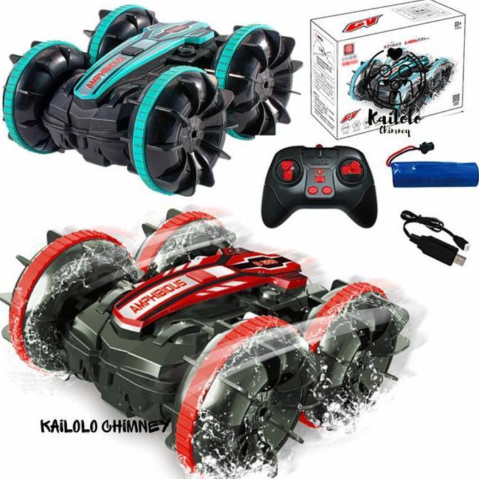 Mobil Mainan Anak Remote Control Rc Stunt Car Amfibi Anti Air