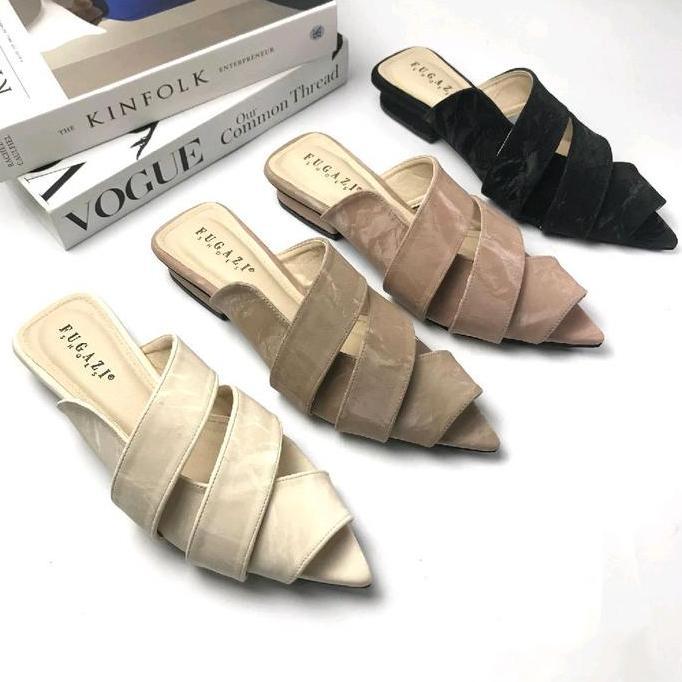 Bekor.sahdiyah - Fugazi Rebecca Mules Wanita Slip On Hak 3cm Daily Shoes