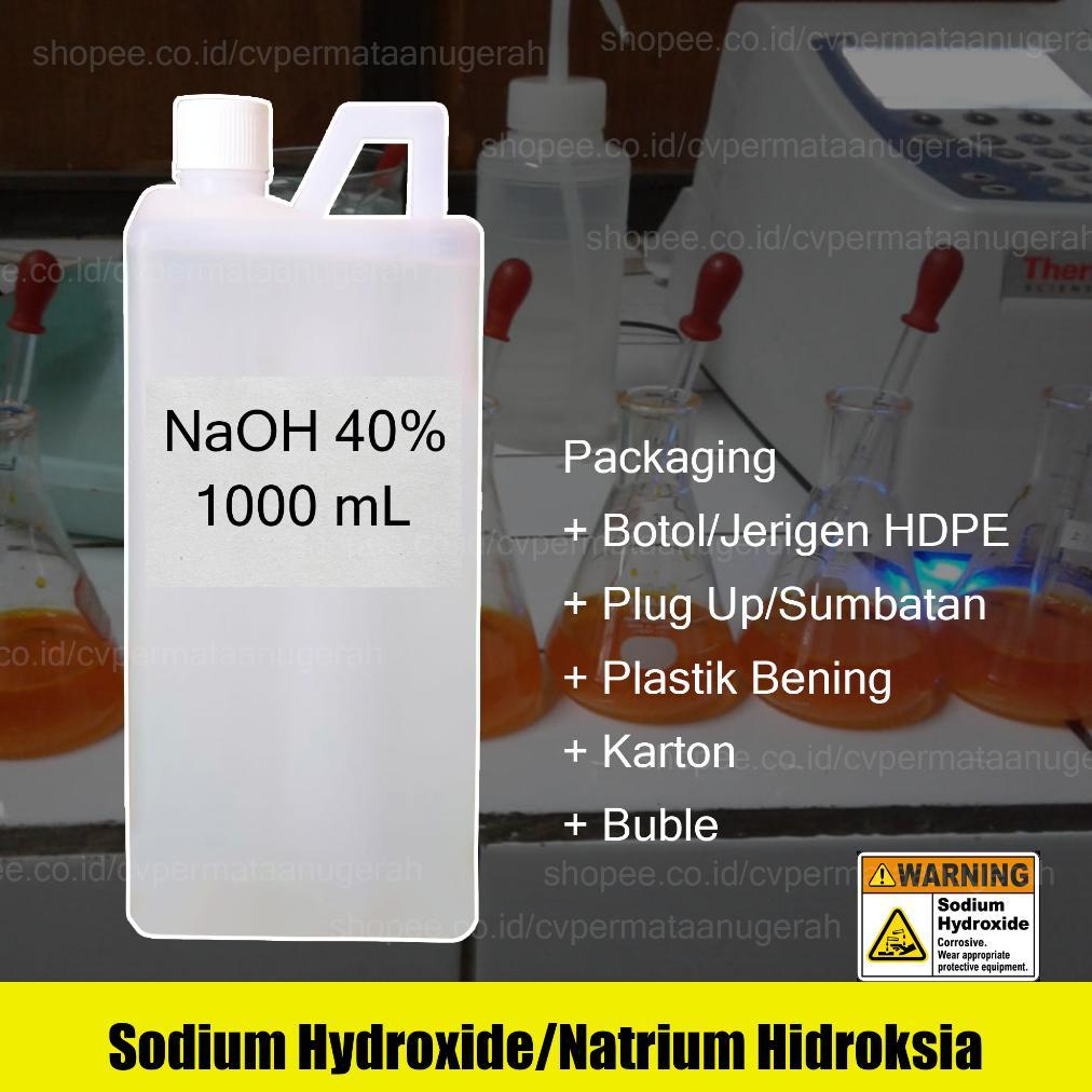 Larutan NaOH 40% / Larutan Natrium Hidroksida / Sodium Hydroxide Solution 1000 ml