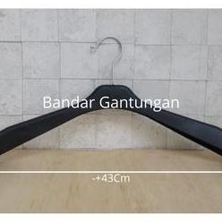 1 LUSIN HANGER BAJU PLASTIK DISTRO 181 WARNA HITAM 1LUSIN-LSN