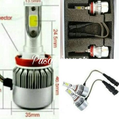 LED HEADLIGHT C6 36WATT / LED H11 ULTRA BRIGHT - 1SET