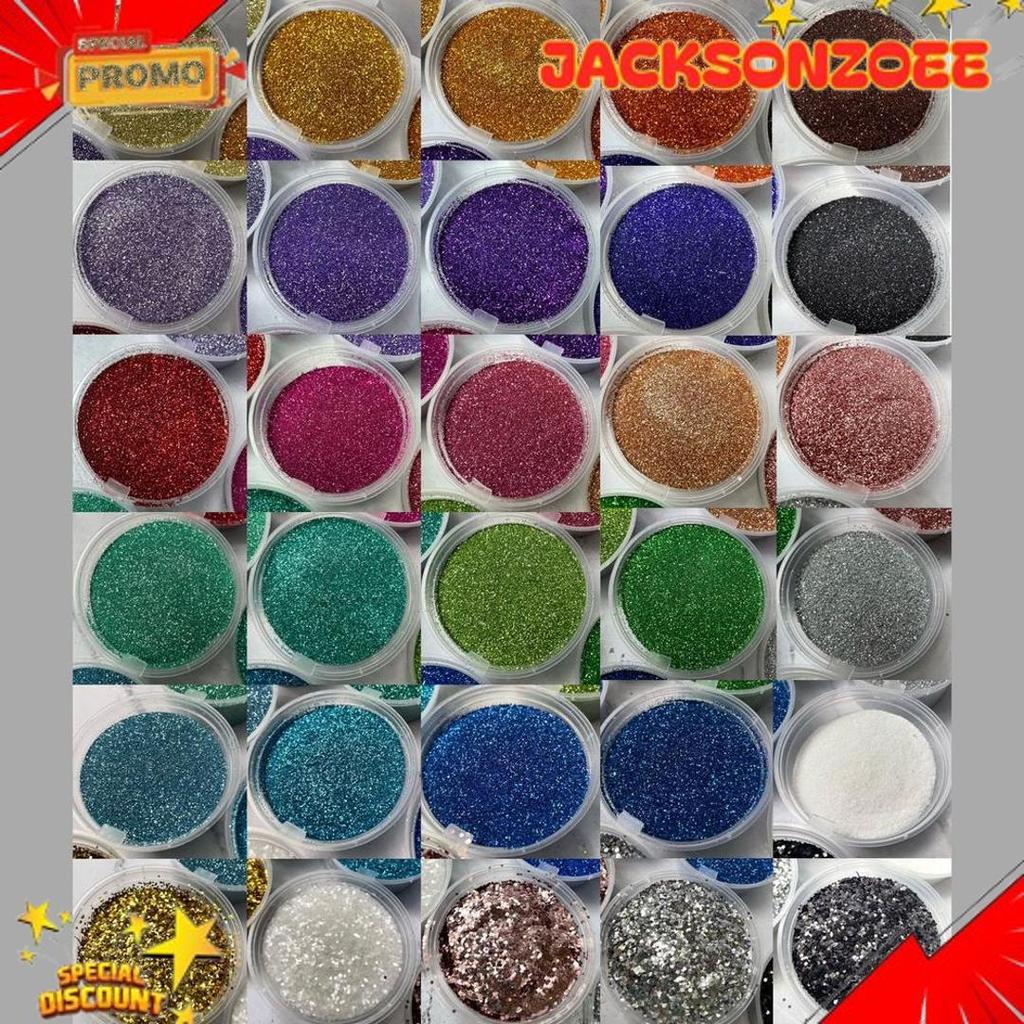 Bigpromo 100G Glitter Bubuk Powder Gliter Serbuk Glitter Bahan Henna, Slime, Nail Art, Resin