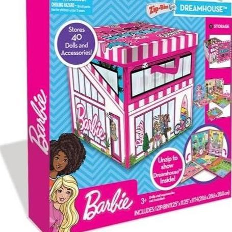 [BestSeller] Barbie ZipBin 40 Doll Dream House Toy Box & Playmat